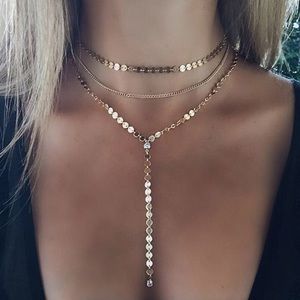 NEW Cute gold layered chocker